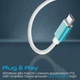 USB-С Promate LiteHub-4 3xUSB 2.0 + USB 3.0 Blue (litehub-4.blue) - изображение 6