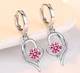 Сережки підвіски Primo Fly Heart - Pink Primo срібний - зображення 2