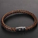 Мужской кожаный браслет Primo Collar Brown с магнитной застежкой Primo коричневый - изображение 4