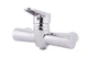 Змішувач для душу одноважільний KRONER Elbe хром силумін з душовим набором CV017354 - зображення 2