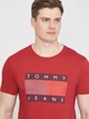 Футболка хлопковая длинная мужская Tommy Hilfiger 10877.3 S Красная - изображение 4
