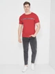 Футболка хлопковая длинная мужская Tommy Hilfiger 10878.2 L Красная - изображение 3