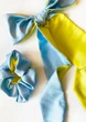 Лента + резинка для волос из атласа коллекция Украина - изображение 1