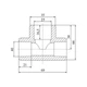 Тройник PPR Blue Ocean 40х25х40 редукционный SD00009213 - изображение 2