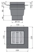 Зливний трап 150x150/110мм прямиц підвід, метал - изображение 2