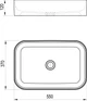 Раковина накладна на стільницю Ravak Ceramic Slim R 55 х 37 см (XJX01155002) - зображення 9