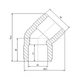 Уголок PPR Blue Ocean 40, 45° SD00009964 - изображение 2