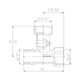 Кран шаровой тройной приборный хром 1/2"x3/4" Forte - изображение 4