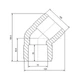Уголок PPR Blue Ocean 75, 45° SD00009967 - изображение 2