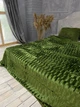Меховый плед покрывало Травка Cappone Норка 200х220 см Зеленая + подушки и сердце - изображение 4