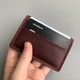 Шкіряна обкладинка для ID-паспорта, автодокументів на три відділи Бордовий матовий - зображення 5