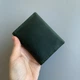 Кожаный кошелек mini унисекс Зеленый - изображение 3