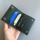 Кожаный кошелек mini унисекс Зеленый - изображение 6