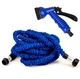 Садовый Шланг Magic Hose для полива саморастягивающийся с водным распылителем 7 режимов 30 м синий - изображение 4
