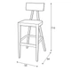Стілець Barowe Akka Fameg 50x110x54 (BST-0336) 035745 - зображення 4