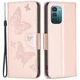 Чохол UniCase Butterfly Pattern для Nokia G21 / G11 - Rose Gold - зображення 1