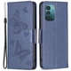 Чехол-книжка с рисунком UniCase Butterfly Pattern для Nokia G21 / G11 - Dark Blue - изображение 1