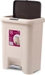 Відро для сміття MVM з кришкою і педаллю BIN-03 18 л Бежеве (BIN-03 18L BEIGE) - изображение 2