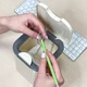Ведро для мусора MBM HOME настольное с крышкой BIN-06 2л Бежевое (BIN-06 2L BEIGE) - изображение 4
