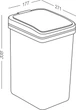 Відро для сміття MVM з кришкою BIN-04 10 л Сіре (BIN-04 10L GRAY) - изображение 8