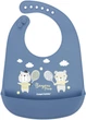 Слинявчик силіконовий Canpol babies з кишенькою Bonjour Paris Синій (74/027_blu) - изображение 1