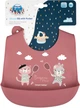 Слюнявчик силиконовый Canpol babies с карманом Bonjour Paris Красный (74/027_red) - изображение 2
