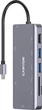 USB-хаб Canyon 9 port USB-C Hub DS-11 Grey (CNS-TDS11) - зображення 1