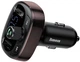 FM-модулятор Baseus T-Typed S-09 Bluetooth MP3 Car Charger 2.4 A 2 USB Dark coffee (CCALL-TM12) - изображение 1