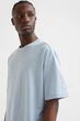 Футболка H&M Relaxed Fit L голубой 1003662013 - изображение 3