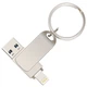 Флешка металлическая 2в1 128ГБ USB-Lightning для Apple iPhone, iPad, iPod, компьютера 128GB OTG - изображение 1