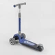 Детский трехколесный самокат Best Scooter RS-8999 со складным рулем и светящимися колесами, Синий - изображение 3