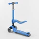 Детский трехколесный самокат-беговел Best Scooter Т-04177 со съемным сиденьем, складным рулем и светящимися колесами, Голубой - изображение 5