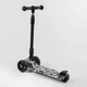 Детский трехколесный самокат Best Scooter 65-878 MAXI со складным алюминиевым рулем и светящимися колесами, Черепа с цветами - изображение 3