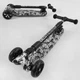 Детский трехколесный самокат Best Scooter 65-878 MAXI со складным алюминиевым рулем и светящимися колесами, Черепа с цветами - изображение 5
