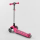Детский трехколесный самокат-беговел Best Scooter Т-05165 со съемным сиденьем, складным рулем и светящимися колесами, Розовый - изображение 6