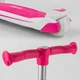 Дитячий триколісний самокат-біговел Best Scooter JS-41008/63204 з сидінням і колесами, що світяться, Рожево-білий - зображення 7