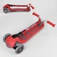 Дитячий триколісний самокат Best Scooter Y-00325 зі складним кермом і колесами, що світяться, Червоний - зображення 5