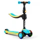 Детский трехколесный самокат-беговел Best Scooter JS-30918 с сиденьем и светящимися колесами, Сине-оранжевый - изображение 1