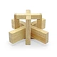 Деревянная 3D головоломка BurrPuzzle Крест-вертушка - изображение 2