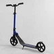 Самокат детский двухколесный Best Scooter от 5 лет широкий руль черный с синим 60490 / 67490 - изображение 2