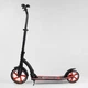 Самокат детский двухколесный Best Scooter от 5 лет с амортизацией черный с оранжевым 40860 - изображение 2