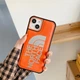 Шкіряний чохол для iPhone 11 Pro Max TNF із захистом на бортиках Помаранчевий - зображення 1