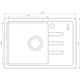 Гранитная мойка Globus Lux MONO коричневый 620х435мм-А0006 - изображение 6