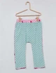 Брюки Regular Fit с вискозой для девочки Kiabi VT997 068-74 см (3-9 months) Бирюзовый - изображение 2
