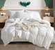 Постельное белье евро Vie Nouvelle Washed cotton вареный хлопок 200х220 W10E Белый - изображение 1