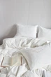Постельное белье евро Vie Nouvelle Washed cotton вареный хлопок 200х220 W10E Белый - изображение 3