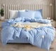 Постельное белье полуторное Vie Nouvelle Washed cotton вареный хлопок 155х210 W17S голобой - изображение 1