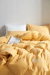 Постельное белье евро Vie Nouvelle Washed cotton вареный хлопок 200х220 W16E кремовый - изображение 2