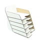 Органайзер-подставка лоток А6(лхдф) для рецептурных бланков, буклетов, накладных и товарных чеков на 5 отделений «CD» белый(411214) - изображение 2