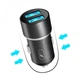 Автомобильное зарядное устройство SkyDolphin SZ02 Aluminium (2USB, 2.4A) Black (AZP-000074) - изображение 2